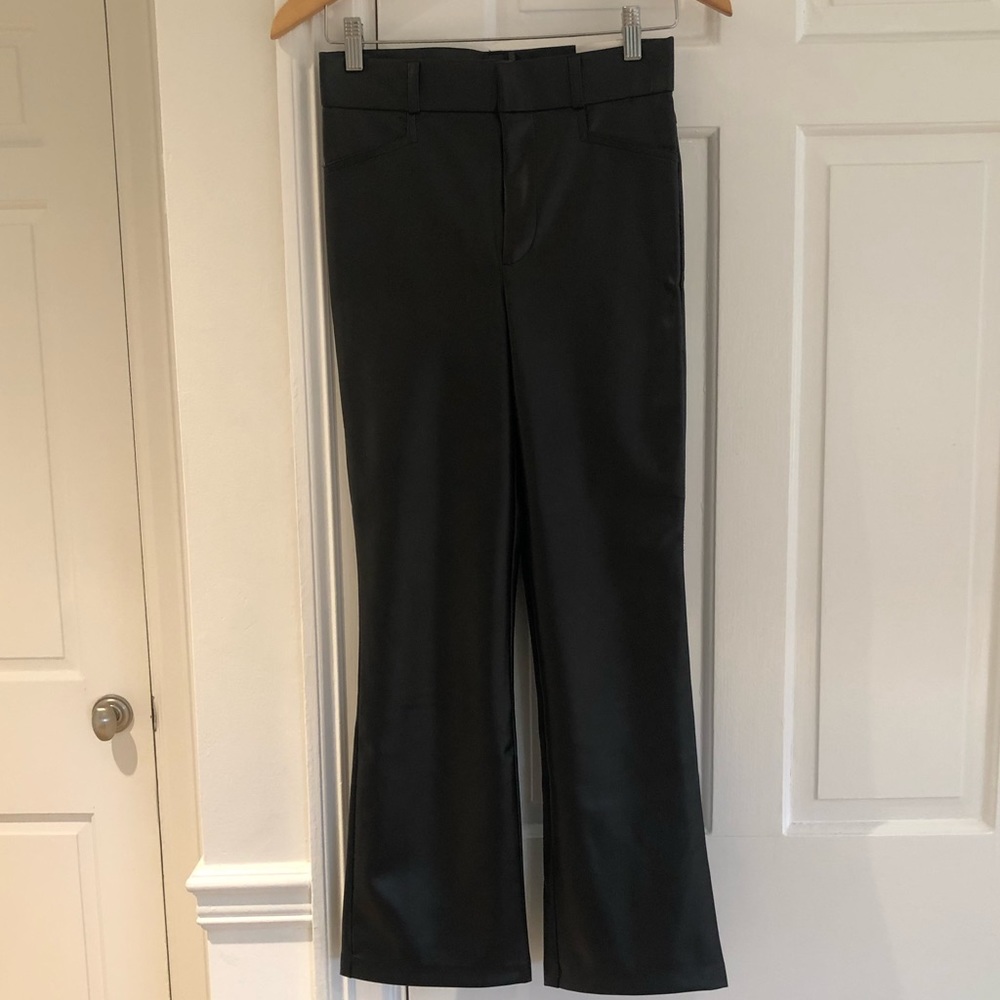 Sold Out Zara Mini Flared Cropped Faux Leather Leggings